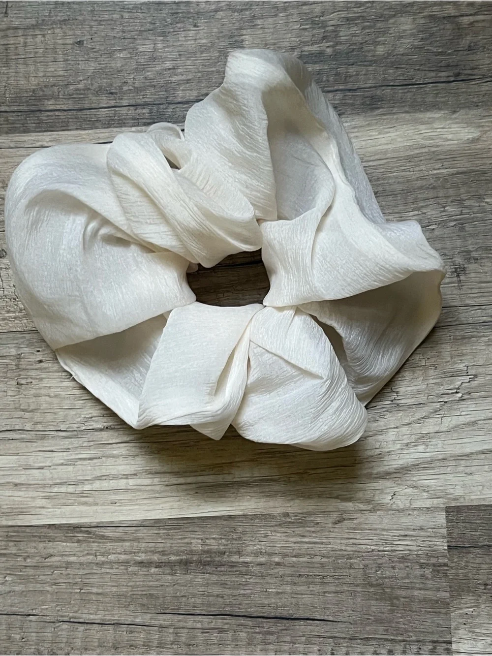 Cream Oversized Kitsch Scrunchie Hair Accessory